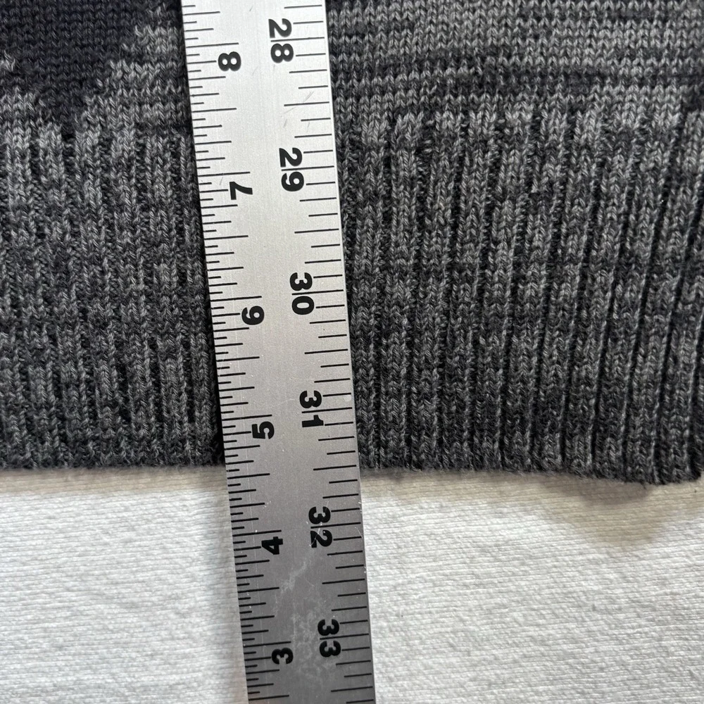 Carbon 1/4 Zip Pullover Diamond Argyle Sweater Men's XXL 2XL Gray Red‎ Preowned